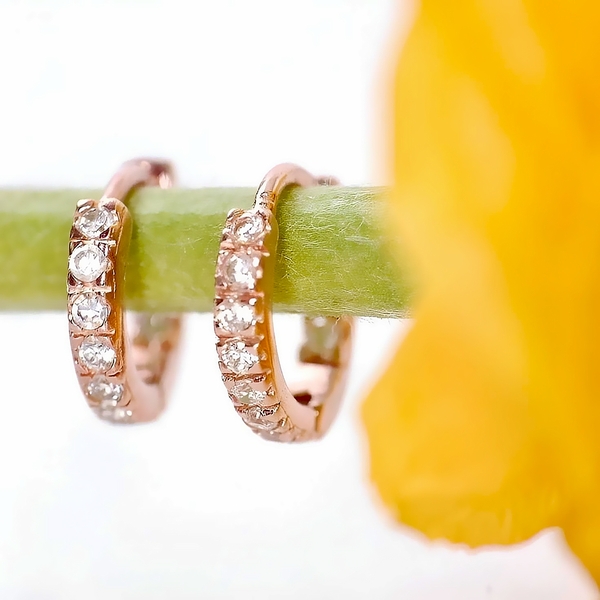American Diamond Starling Rose Gold Hoop earring