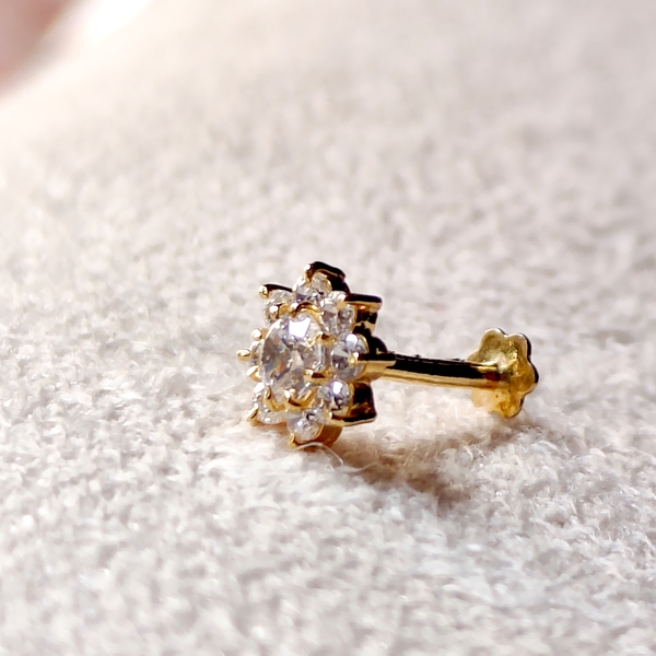 American Diamond 9 Stone Nosepin