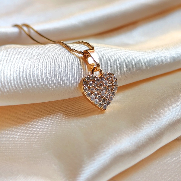 American Diamond Spade Goldmix Pendant