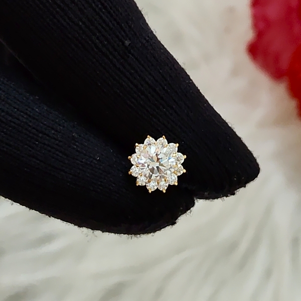 American Diamond 13 Stone Nose Pin