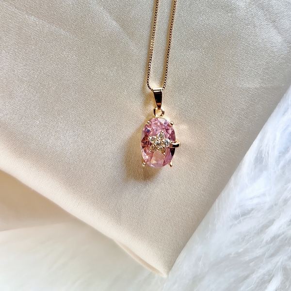 American Diamond Swift Pink Candy Pendant