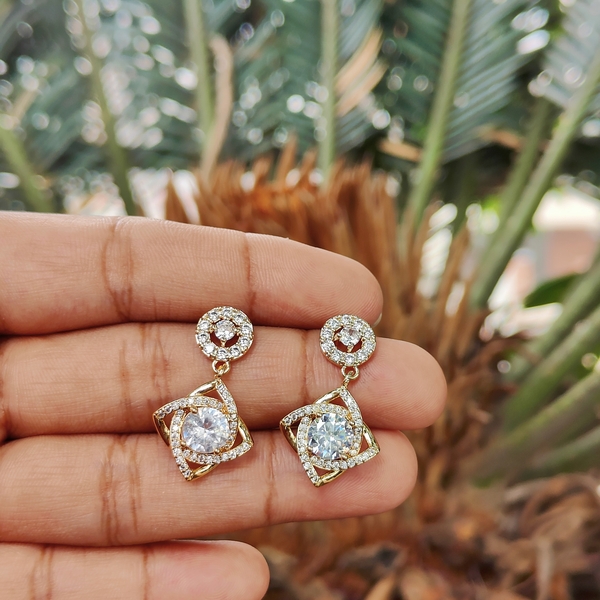 American Diamond Entwined Romance Flower Earring