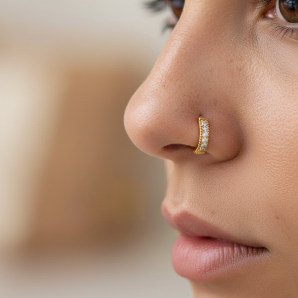 American Diamond Hoop Fashion Nose Ring