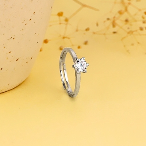 American Diamond 925 Sterling Silver proposal ring