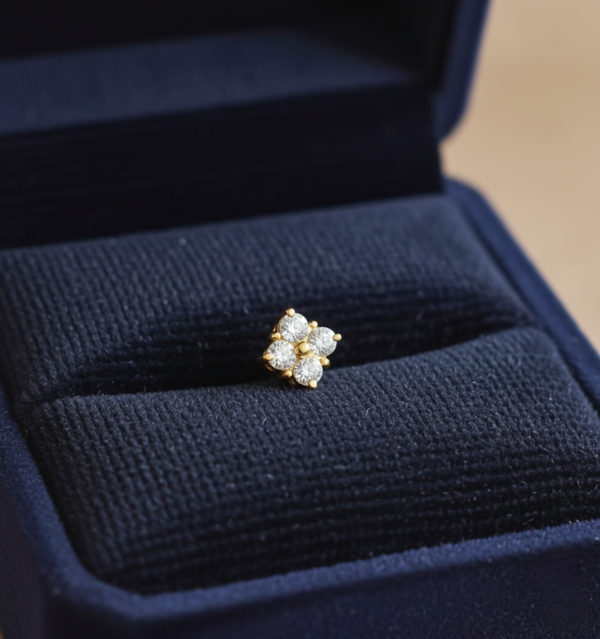 American Diamond 4 Stone Ecstasy Nose Pin