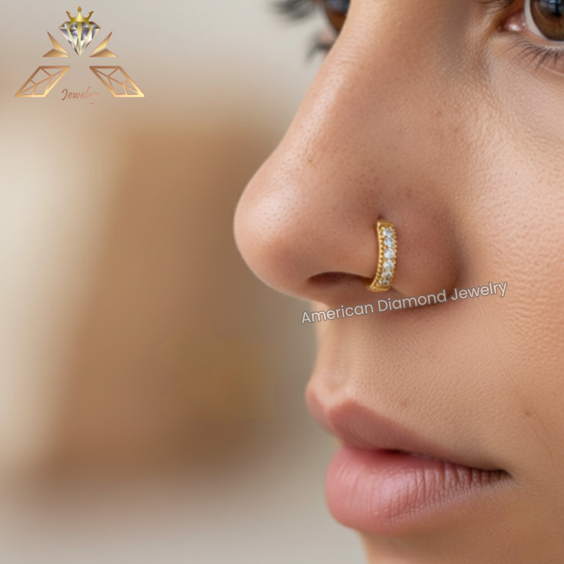 American Diamond Hoop Fashion Nose Ring