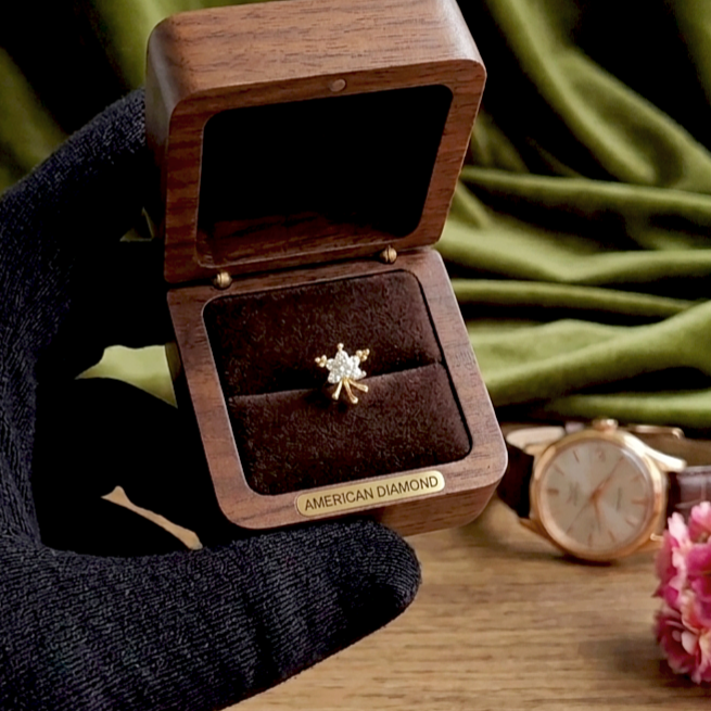 American Diamond 6 Stone Butterfly Nosepin